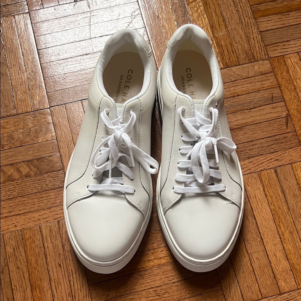 Cole Haan Cream Leather Sneakers